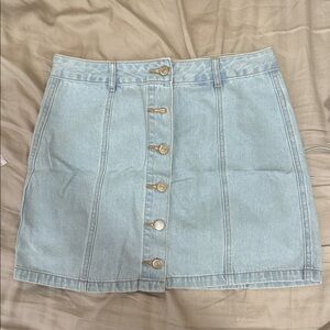 Forever 21 Light Blue Denim Mini Skirt